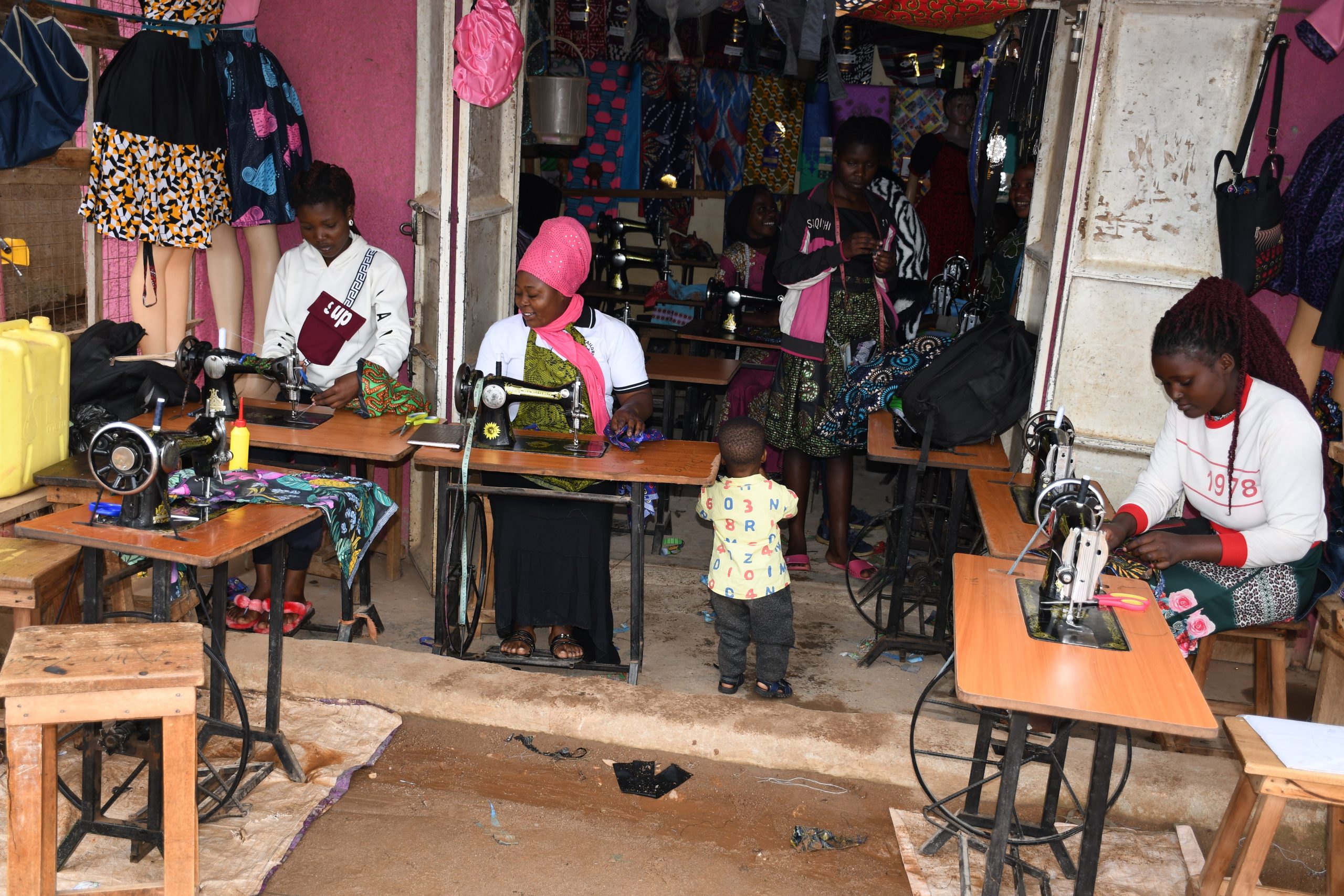 Women in a tailoring workshop